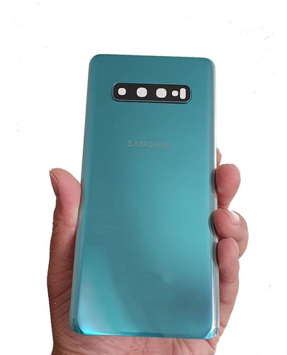 Tapa Trasera Samsung S10 Plus Con Lente Cristal Camara 