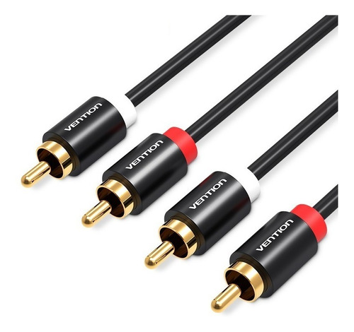 Cabo Audio Som 2rca Macho X 2rca Macho Blindado 2m Vention