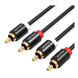 Cabo Audio Som 2rca Macho X 2rca Macho Blindado 2m Vention