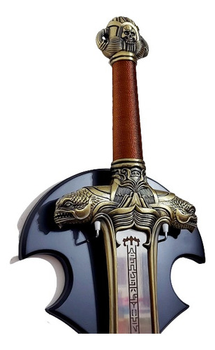 Espada Medieval Caveira 1m C/suporte Parede - Frete Grátis!