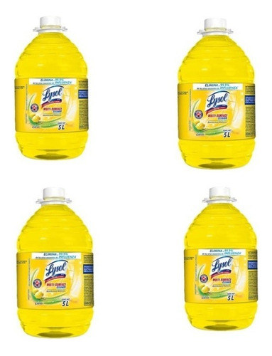 Limpiador Lysol Desinfectante Liquido Elimina 99% Virus Pac4