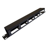 Guia De Cabos Horizontal Fechada 1u Para Racks 19 Cor Preto