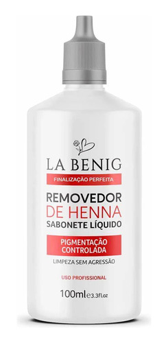 Removedor De Henna De Sobrancelhas La Benig 100ml