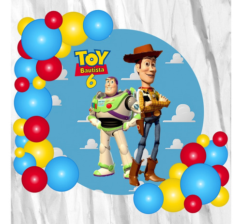 Fondo Banner Candy Bar Personalizado Toy Story 100x100cm