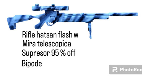 Rifle Pcp Hatsan Flash+mira+supresor 95 % Off+bipode+ 2 Carg