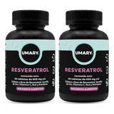 Umary Resveratrol + Acai 120 Tabletas 600 Mg Duo Sabor Sin Sabor