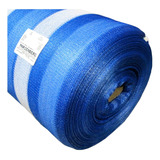 Malla Sombra Franjeada 80% De 4,2 × 100 M Azul/blanco