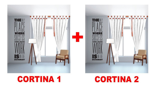 Combo Cortinas Modernas X2 Juegos 2.8m Ancho X 2.1m Alto C/u