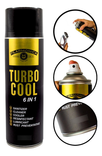 Spray Enfriador Desinfectante Turbo Cool 6 En 1 De 550g