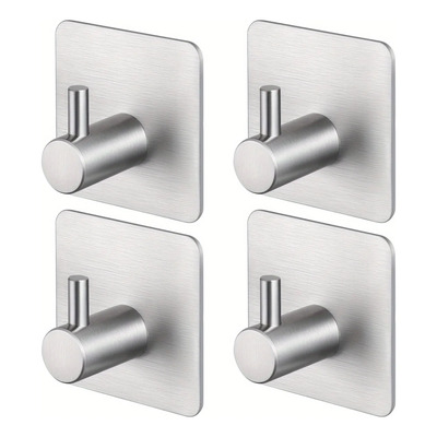 Ganchos Adhesivos De Acero Inoxidable Pack 4 Piezas | Envío gratis