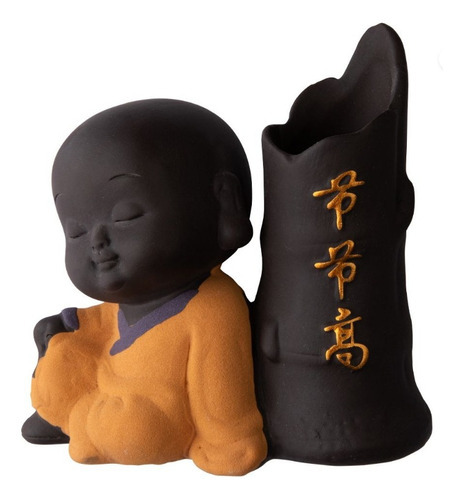Vaso Decoração Monge Bebê Buda Baby Cerâmica Para Planta