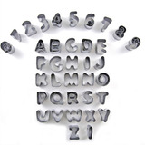 Cortantes Letras Y Numeros Metalicos Fondant Porcelana Repos