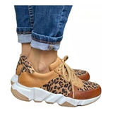 Zapatos Con Estampado De Leopardo Para Mujer Zapatillas De