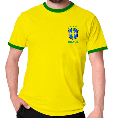 Camiseta Do Brasil Para Copa Personalizada Com Nome E Número