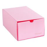 Caja Corrediza Para Zapatos 34 X 22 X 15 Rosa Pastel Color Rosa Claro Liso