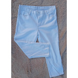 Pantalón Blanco Calvin Klein Talla 31 Corte Cropped De Dama