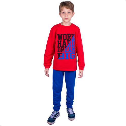 Conjunto Moletom C Punho Infantil Flanelado Menino Inverno