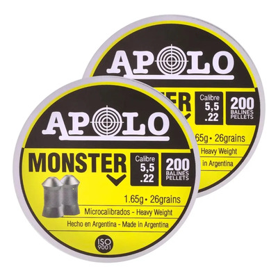 2pack Diabolo Apolo Monster .22 25.4 Grains | Meses sin interés
