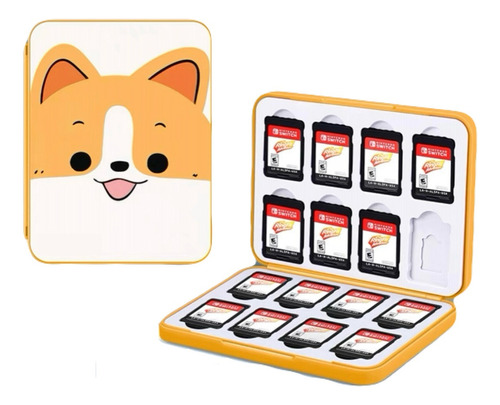 Caja Porta Juegos Nintendo Switch Shiba Inu 16 Juegos