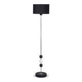 Lampara Pie Moderna Negra Decorativa Living Comedor Carilux