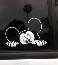 Adhesivo Para Auto Mickey Mouse Peeking Disney Character Aut