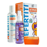 Kit Shampoo + Spray Nefertiti Anti Piojos Y Liendres + Peine