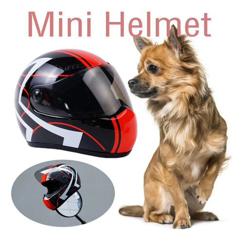 Casco De Motocicleta Para Perros, Raza Mini O Cachorros