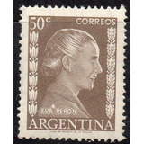 Argentina 1952. 50c Eva Perón Con Variedad, Sello Nuevo