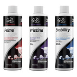 Kit Seachem Prime + Pristine + Stability 325ml Para Aquários