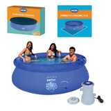 Piscina Inflável Redonda Splash 2400 L Capa Forro Filtro Mor