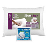 Kit Travesseiro Real Látex 50x70cm Duoflex Com Capa