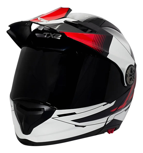 Casco Techx2 Tx-909 Cross/abatible Mica Humo Obsc Stockrider