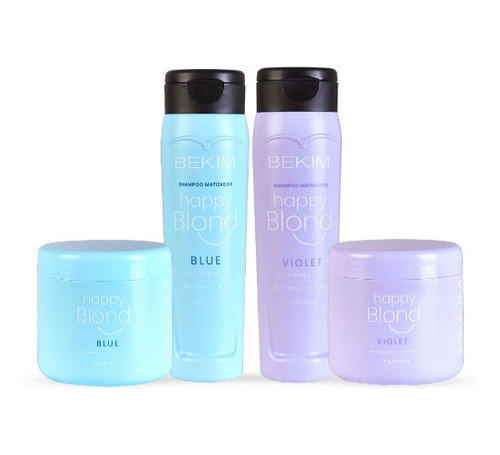 Kit Matizador De Bekim Azul+violeta Shampoo Y Máscara X250ml