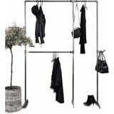 Rack Colgador Ropa Closet Estilo Urbano Industrial Vintage