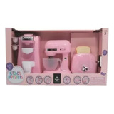 Kit Electrodomesticos Rosa Sonido Juguete Para Niñas Mm