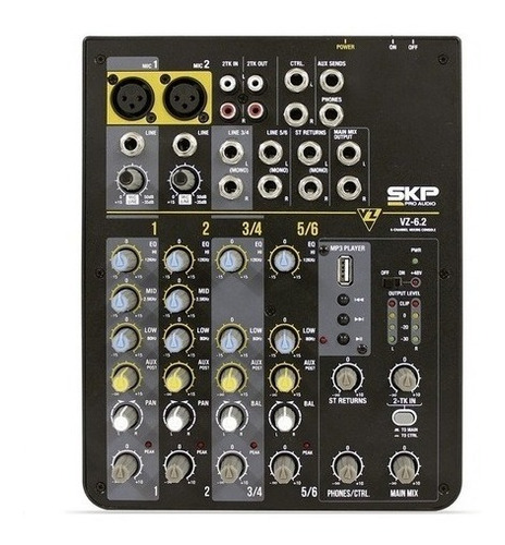 Consola Mixer Skp Vz 6.2 Mixer Con Usb. 6 Canales