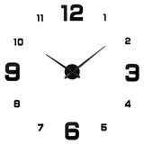 Reloj Para Pared 3d Grande En Madera Números En Negro 90cm