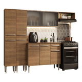 Armario Cocina Completo 229cm Emilly Madesa 08 - Marron