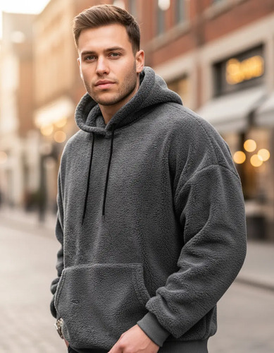 Sudadera Con Capucha Básica Lisa Para Hombre Felpa Gruesa | MercadoLibre