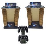 Kit 2 Porta 11 Jogos Sf + Suporte Controle 22x16,3x29,4 Mdf