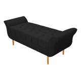 Recamier Estofado Ari 195 Cm King Size Corano Preto