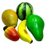 Kit 5 Frutas Artificiais Decorativas Realista