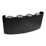 2 Pz Arbotante Led Para Pared 24w Exterior Interior Arcob8p Color Carcasa Negra Luz Calida 3500k