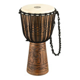 Djembe Meinl Hdj17l Series Tallado A Mano 1 Sola Pieza Caoba