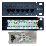 6x Patch Panel 24 Portas Cat5e Utp Rj45 Certifica Rack Link+