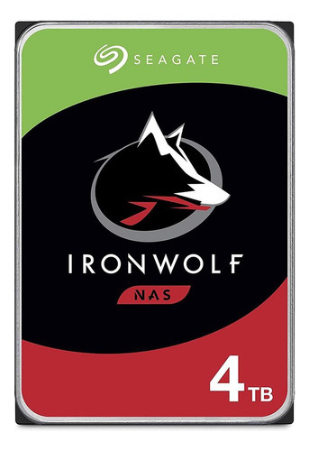 Hd Interno 4tb Seagate Ironwolf 24x7 Sata Iii 6.0gb/s 256mb Cor Prata/preto