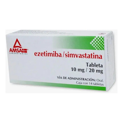 Ezetimiba, Simvastatina AMSA Ezetimiba\u002F Simvastatina 10\u002F20 Mg Caja C\u002F14 Tabletas - ANTIBIOTICOS DE MEXICO, S.A. DE C.V. (AMSA) | MercadoLibre