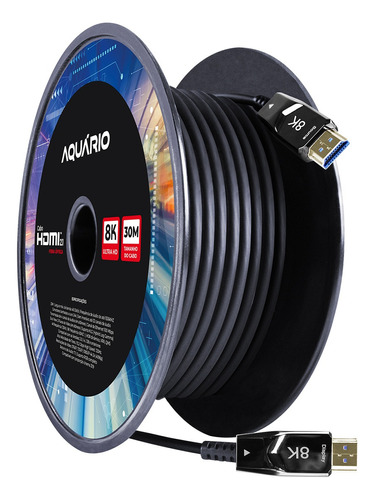 Cabo Hdmi Fibra Óptica Ultra Hd 30 Metros - Profissional