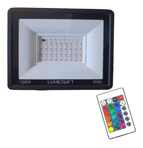 Reflector Led 100w Exterior Smd Rgb Multicolor Paquete 2 Pz