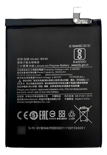 Batería Pila Para Teléfono Xiaomi Note 8 Note 8t Bn46 